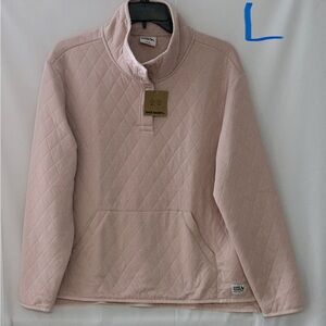 Eddie Bauer Light Pink Quilted Women's Sweatshirt